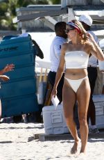 EUGENIE BOUCHARD in Bikini on the Beach in Miami 04/21/2019