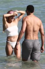 EUGENIE BOUCHARD in Bikini on the Beach in Miami 04/21/2019