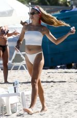 EUGENIE BOUCHARD in Bikini on the Beach in Miami 04/21/2019