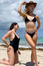 EUGENIE BOUCHARD in Bikini on the Beach in Miami, Instagram Pictures and Video 04/12/2019