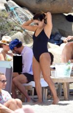 EVA LONGORIA in Swimsuit at a Beach in St Barts 04/23/2019