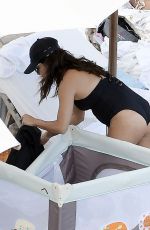 EVA LONGORIA in Swimsuit at a Beach in St Barts 04/23/2019