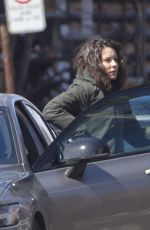EVANGELINE LILLY on the Set of Dreamland in Montreal 04/12/2019