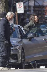 EVANGELINE LILLY on the Set of Dreamland in Montreal 04/12/2019