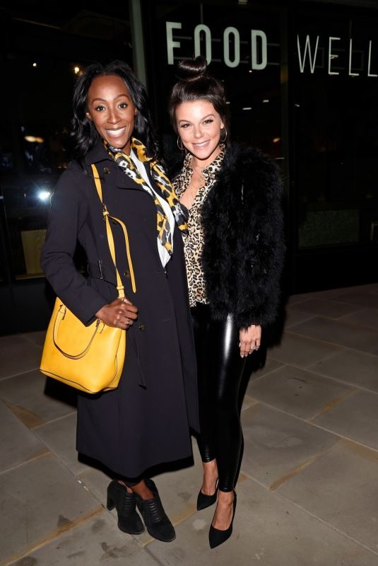 FAYE BROOKES and VICTORIA EKANOYE at Foodwell Restaurant in Manchester 04/03/2019