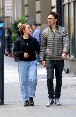 FLORENCEPUGH and Zach Braff Out in New York 04/12/2019