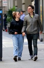 FLORENCEPUGH and Zach Braff Out in New York 04/12/2019
