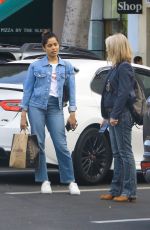FREIDA PINTO in Double Denim Out in Los Angeles 04/16/2019