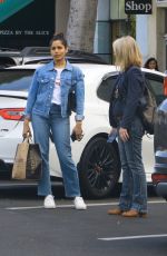 FREIDA PINTO in Double Denim Out in Los Angeles 04/16/2019