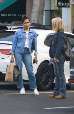 FREIDA PINTO in Double Denim Out in Los Angeles 04/16/2019