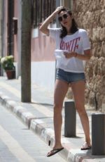 GAL GADOT in Denim Shorts Out in Tel Aviv 04/25/2019