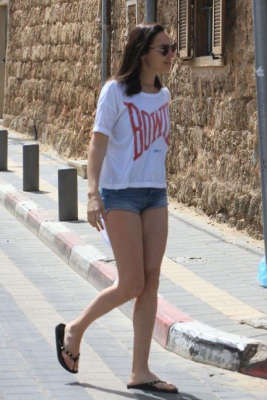 GAL GADOT in Denim Shorts Out in Tel Aviv 04/25/2019