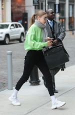 GIGI HADID Arrives at Her Apartment in New York 04/02/2019