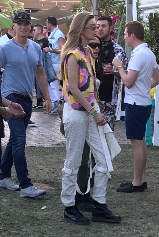 GIGI HADID at 20109 Coachella Valley Music and Arts Festival in Indio 04/12/2019