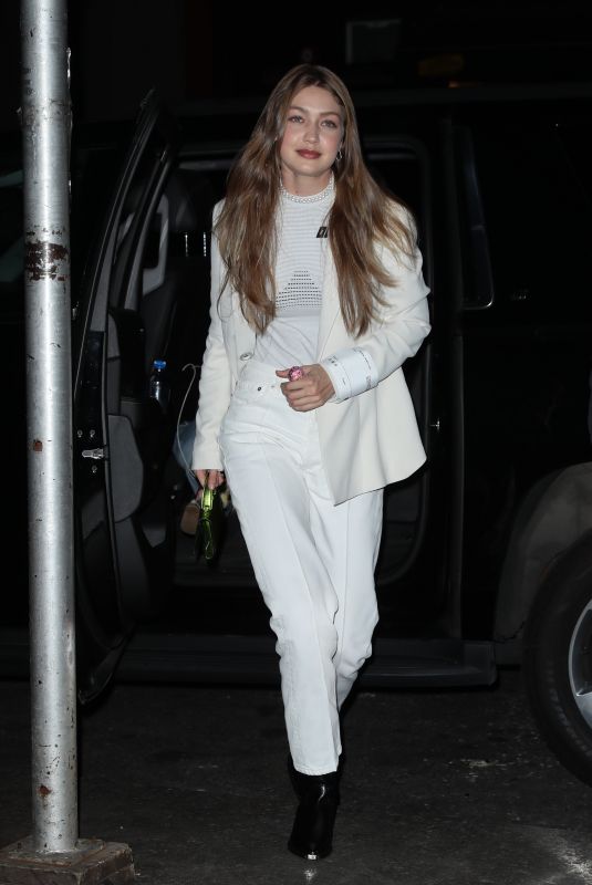 GIGI HADID Out for Dinner in New York 03/30/2019
