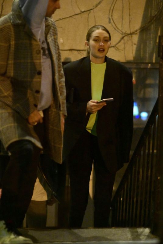 GIGI HADID Out for Dinner in New York 04/03/2019