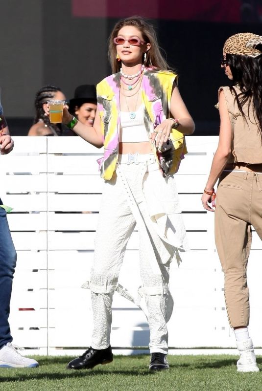 GIGI HADID Out for Drink at Coachella in Indio 04/12/2019