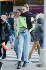 GIGI HADID Out in New York 04/17/2019