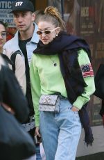 GIGI HADID Out in New York 04/17/2019