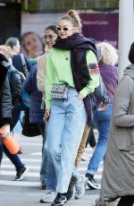GIGI HADID Out in New York 04/17/2019