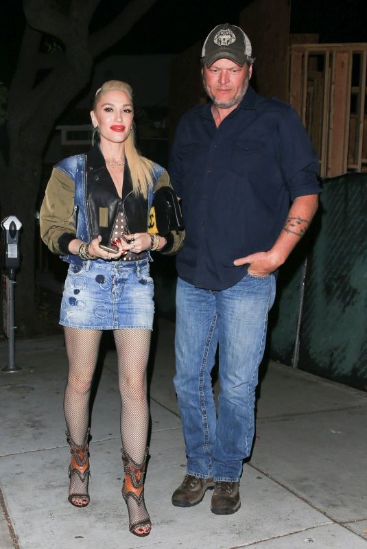 GWEN STEFANI and Blake Shelton Out for Dinner in Los Angeles 04/14/2019