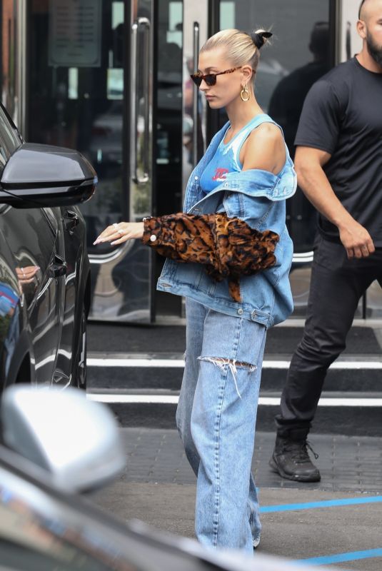 HAILEY BIEBER Leaves XIV Karats in Beverly Hills 04/11/2019