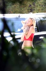 HAILEY BIEBER Out with Her Dog in Beverly Hills 04/07/2019
