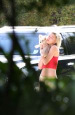 HAILEY BIEBER Out with Her Dog in Beverly Hills 04/07/2019