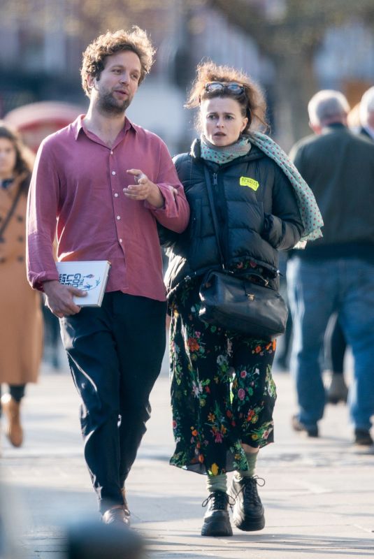 HELENA BONHAM CARTER and Rye Dag Holmboe Out in London 04/01/2019