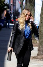 HILARY DUFF and MOLLY BERNARD on the Set of Younger in Williamsburg 04/04/2019