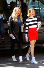 HILARY DUFF and MOLLY BERNARD on the Set of Younger in Williamsburg 04/04/2019