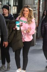 HILARY DUFF on the Set of Younger in New York 04/02/2019