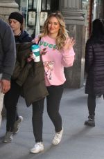 HILARY DUFF on the Set of Younger in New York 04/02/2019
