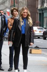 HILARY DUFF on the Set of Younger in New York 04/09/2019