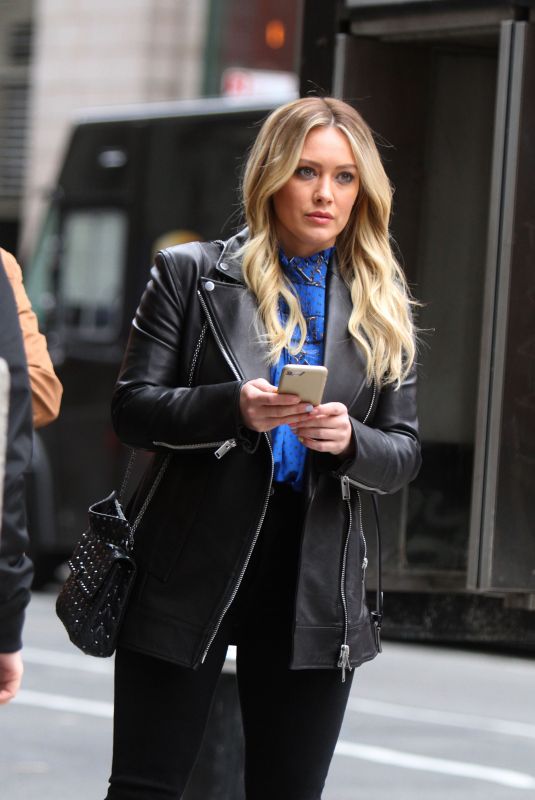 HILARY DUFF on the Set of Younger in New York 04/09/2019
