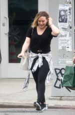 HILARY DUFF Out and About in New York 04/18/2019