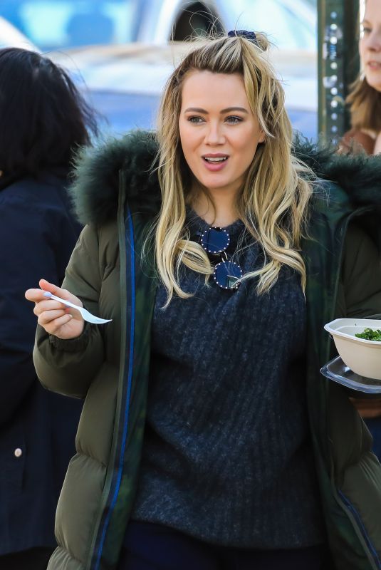 HILARY DUFF Out in New York 03/31/2019