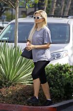 HOLLY MADISON in Leggings Out in Los Angeles 04/15/2019