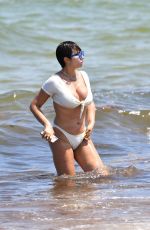 JACKIE CRUZ in Bikini at a Beach in Miami 04/28/2019