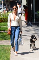 JAMIE CHUNG Out with Her Dog in West Hollywood 04/27/2019
