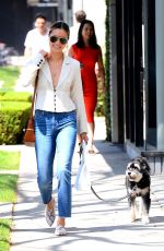 JAMIE CHUNG Out with Her Dog in West Hollywood 04/27/2019