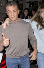 JENNIFER FLANVIN, SOPHIA and SISTINE STALLONE and Sylvester Stallone at Madeo in Beverly Hills 04/11/2019