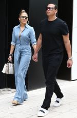JENNIFER LOPEZ and Alex Rodriguez Out for Lunch in Miami 04/20/2019