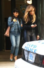 JENNIFER LOPEZ and CONSTANCE WU on the Set of Hustlers in New York 04/01/2019