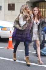 JENNIFER LOPEZ and MADELINE BREWER on the Set of Hustlers in New York 03/27/2019