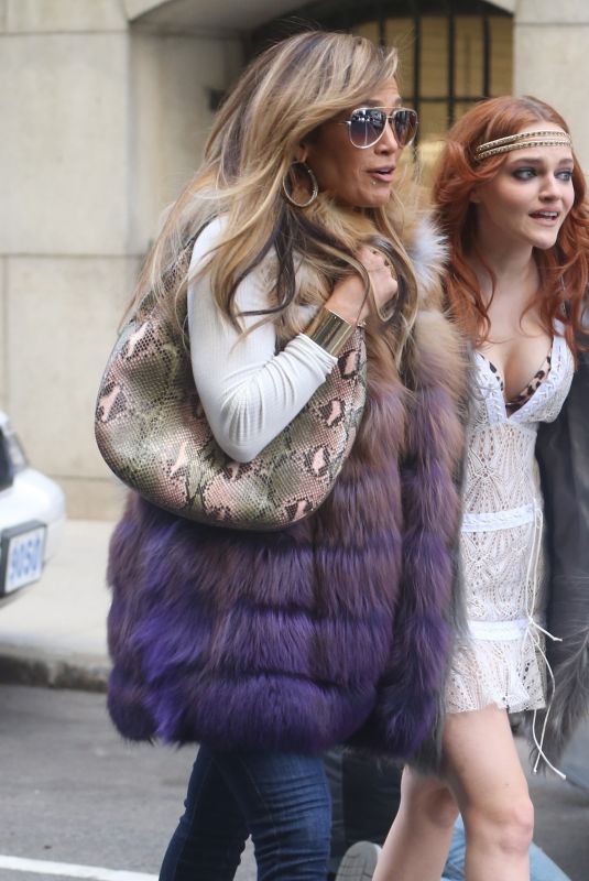 JENNIFER LOPEZ and MADELINE BREWER on the Set of Hustlers in New York 03/27/2019