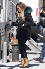 JENNIFER LOPEZ Arrives on the Set of Hustlers in New York 04/01/2019