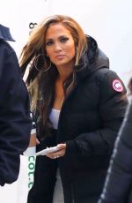 JENNIFER LOPEZ Arrives on the Set of Hustlers in New York 04/07/2019