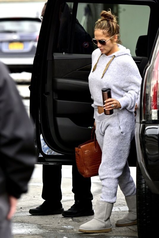 JENNIFER LOPEZ Arrives on the Set of Hustlers in New York 04/15/2019