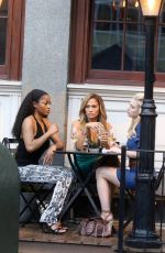 JENNIFER LOPEZ, LILI REINHART and KEKE PALMER on the Set of Hustler in New York 04/25/2019
